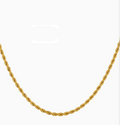 Trendy 18K Gold Plated Stainless Steel Twist Chain Necklace