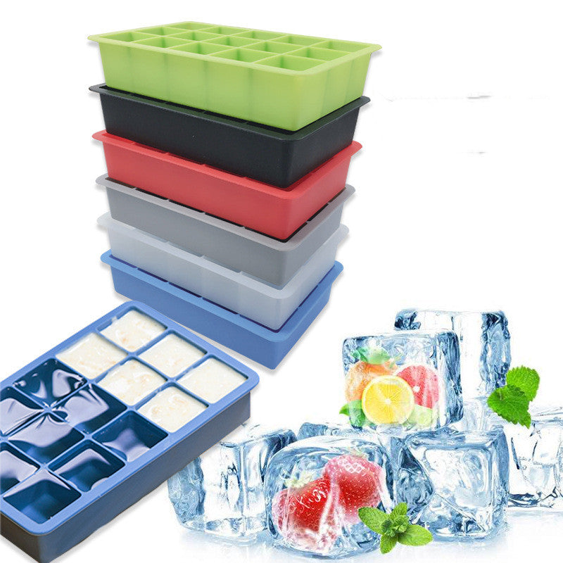 15-Cube Silicone Ice Tray for Easy Ice Making