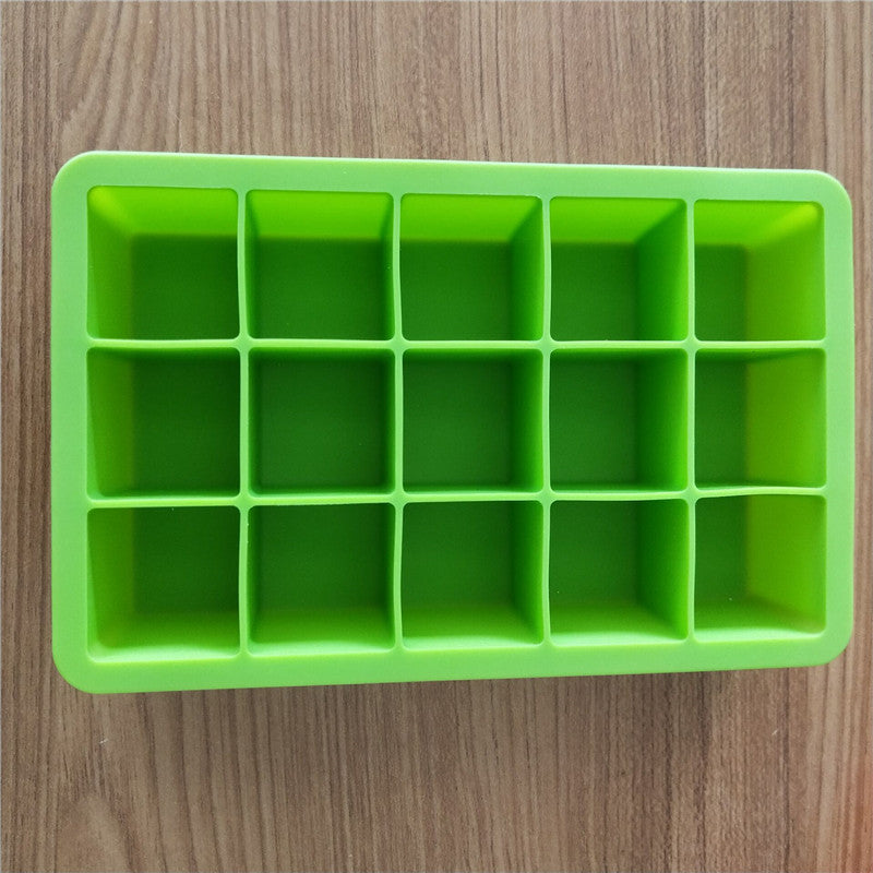 15-Cube Silicone Ice Tray for Easy Ice Making