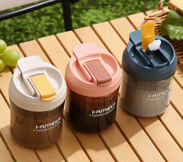 Portable 500ml Plastic Hot Cold Drink Cup