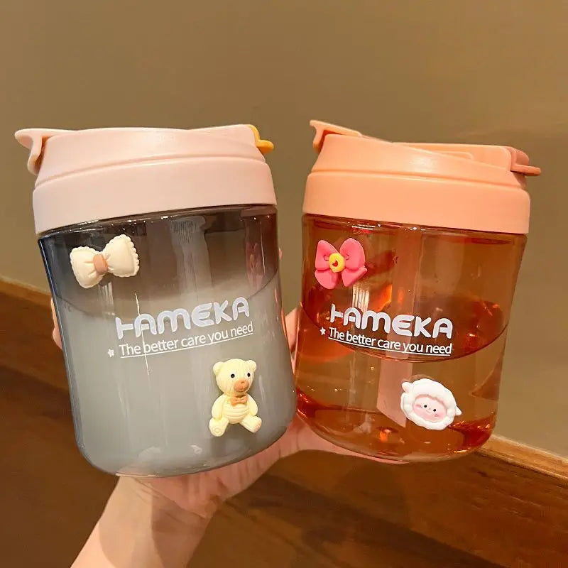 Portable 500ml Plastic Hot Cold Drink Cup