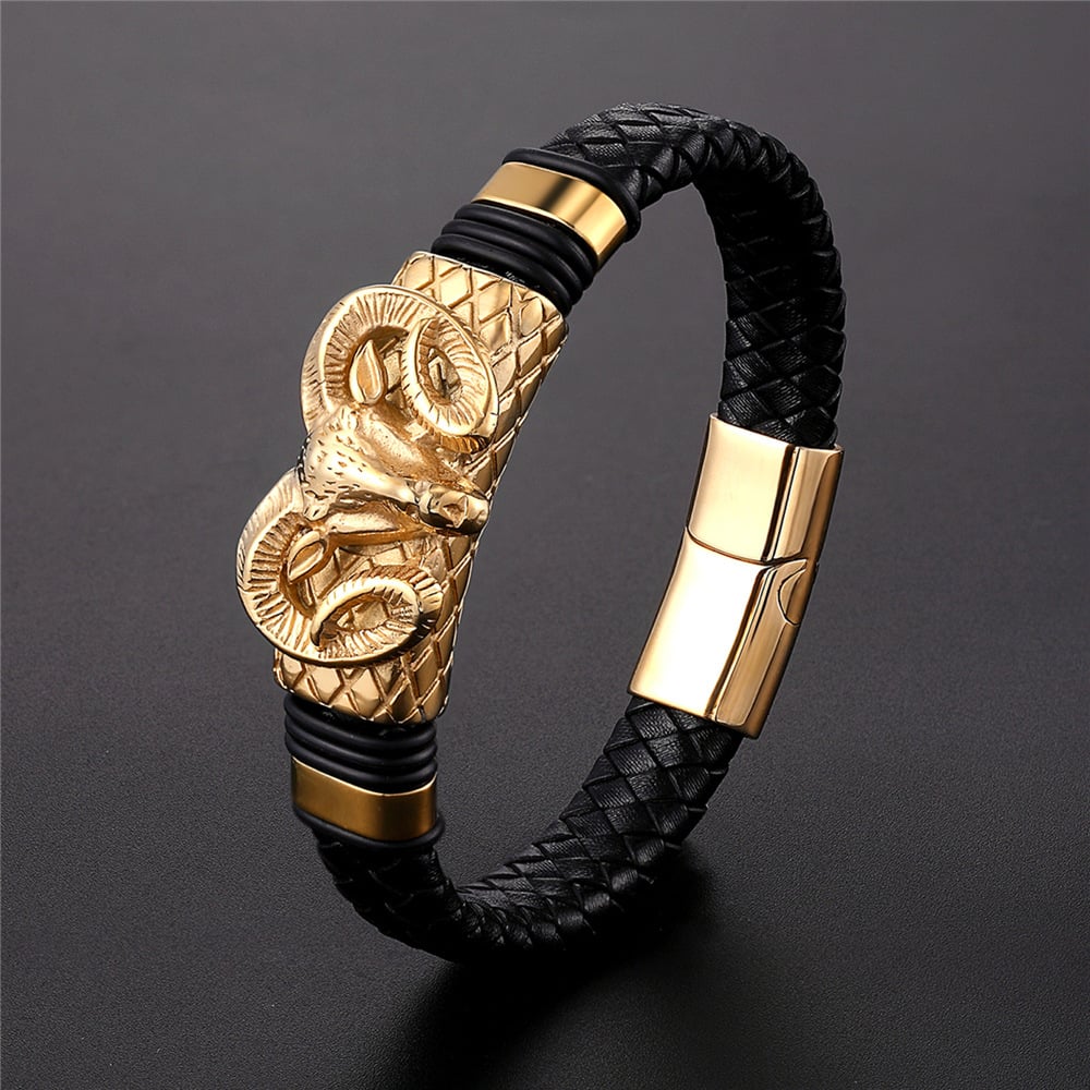 Men's Constellation Stainless Steel Braided Bracelet