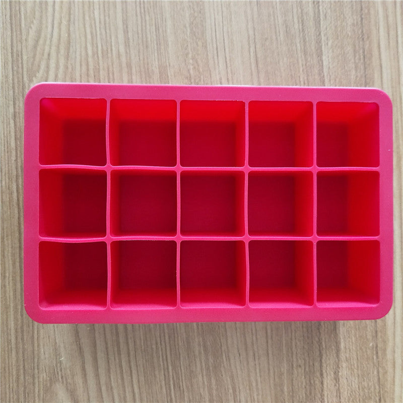 15-Cube Silicone Ice Tray for Easy Ice Making