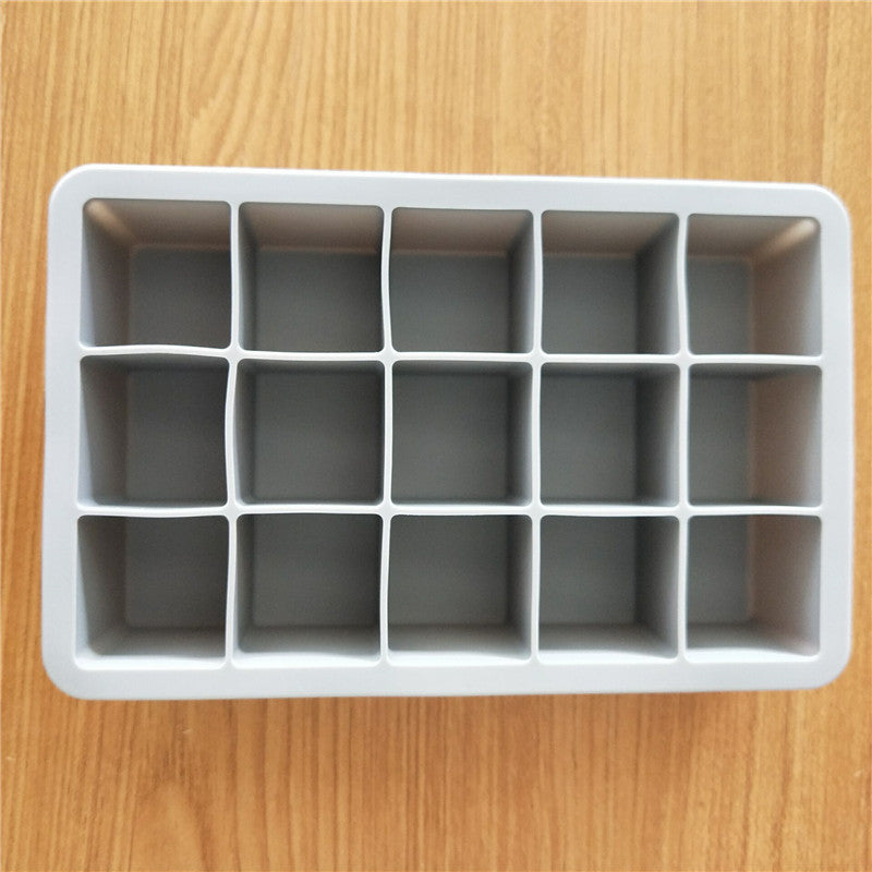 15-Cube Silicone Ice Tray for Easy Ice Making